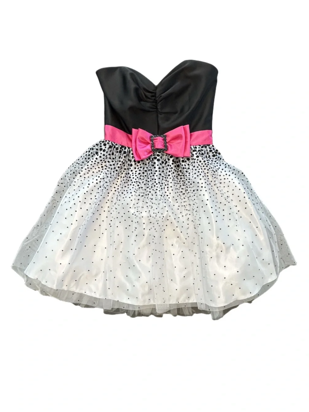 VTG Y2K Jessica McClintock Gunne Sax strapless tulle prom cupcake dress NWT 5 - Picture 4 of 12